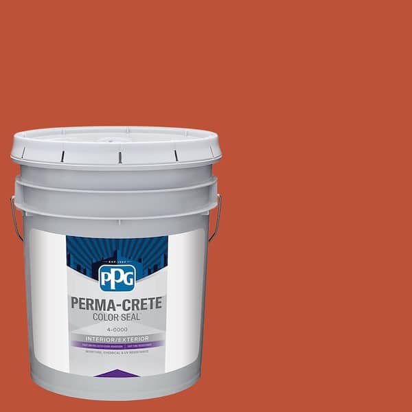 Color Seal 5 gal. PPG1194-7 Orange Vermillion Satin Interior/Exterior Concrete Stain