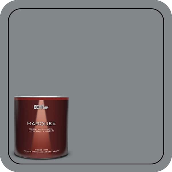 BEHR MARQUEE 1 Qt. #N500-5 Magnetic Gray color One-Coat Hide Matte Interior Paint & Primer