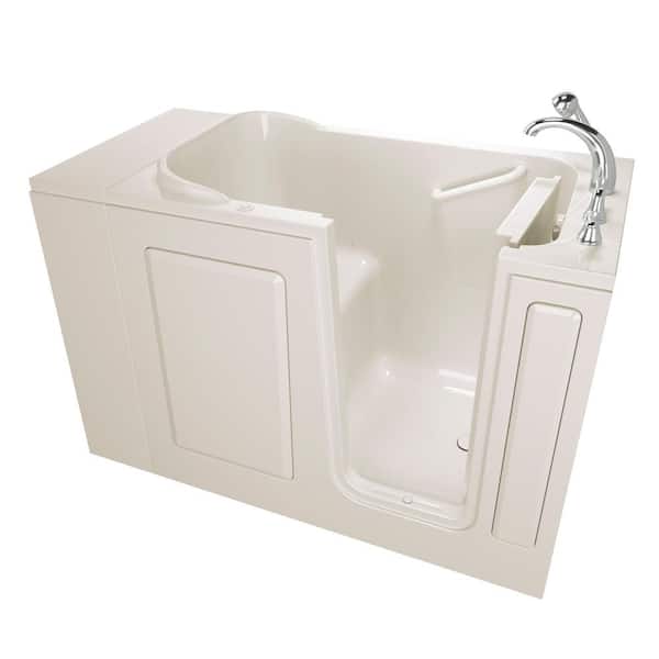 Safety Tubs Value Series 48 in. Right Hand Walk-In Air Bath Bathtub in Biscuit