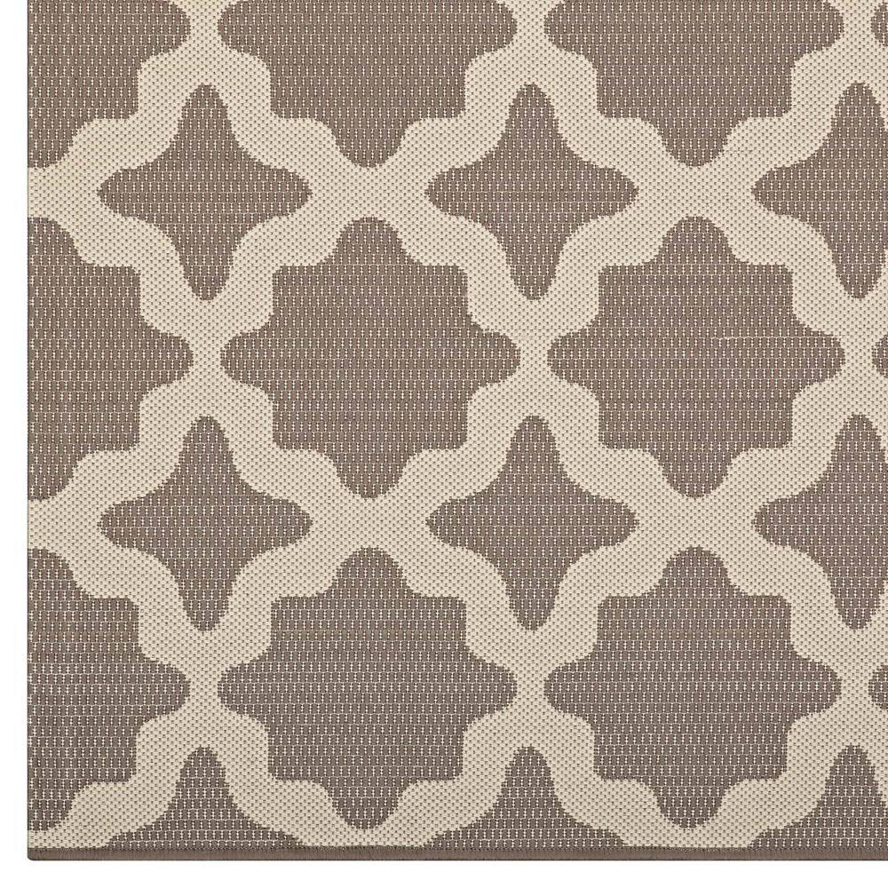 Cerelia Light and Dark Beige Trellis 8x10 Synthetic Area Rug
