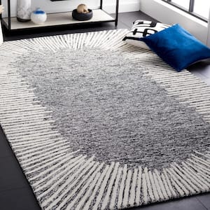 Abstract Black/Ivory 4 ft. x 6 ft. Marle Eclectic Area Rug