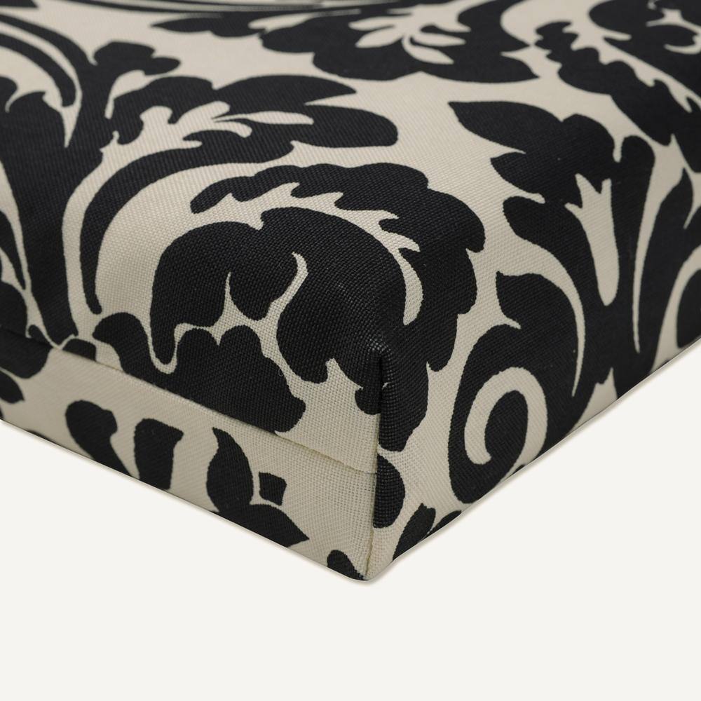 Essence Black and Beige 19'' Polyester Dining Chair Cushion Set