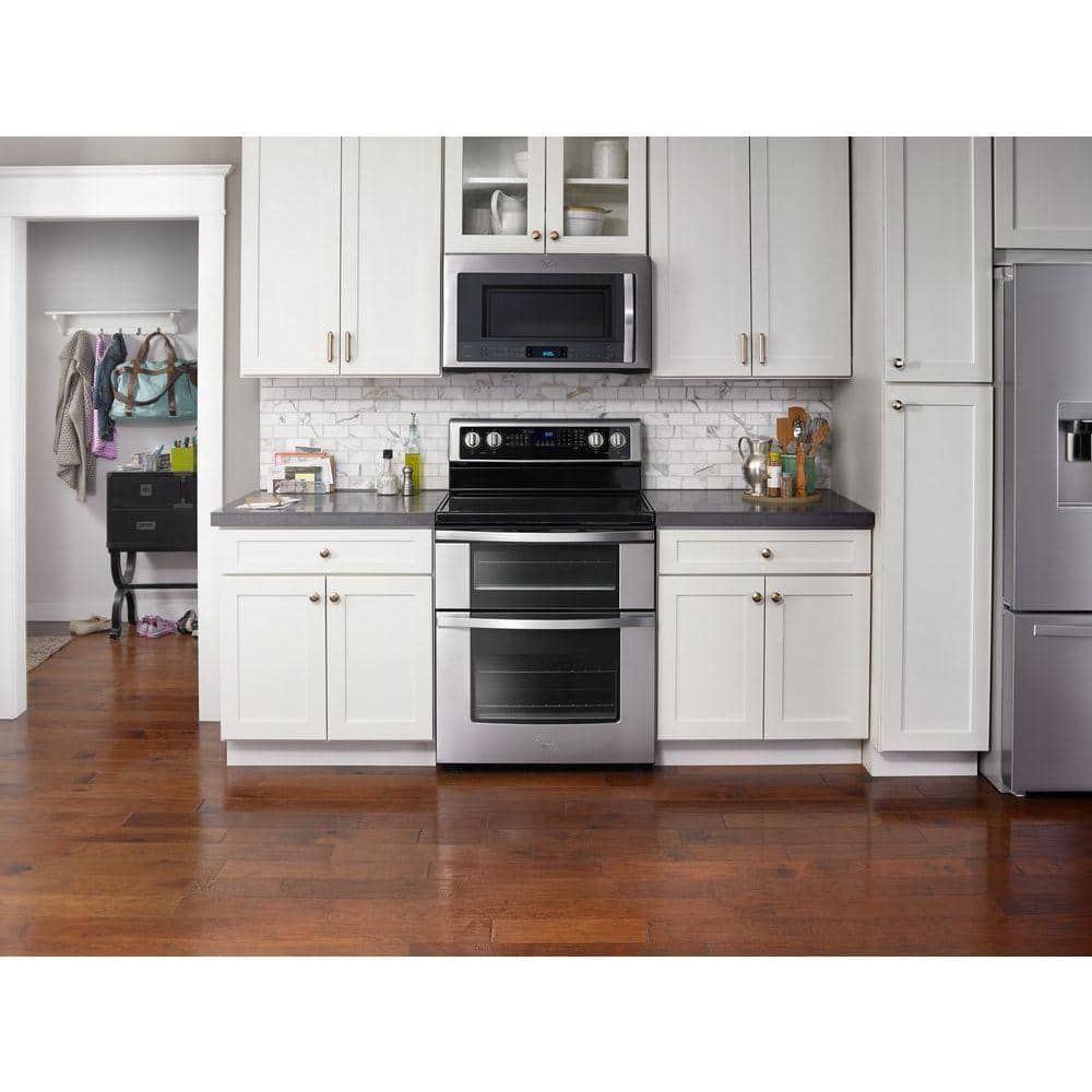 Whirlpool 30" Stainless Steel Freestanding Double Oven Electric Range