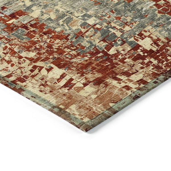 Chantille Machine Washable Indoor/Outdoor Abstract ACN2254 Pewter 2 ft. 3 in. x 7 ft. 6 in. Runner Rug