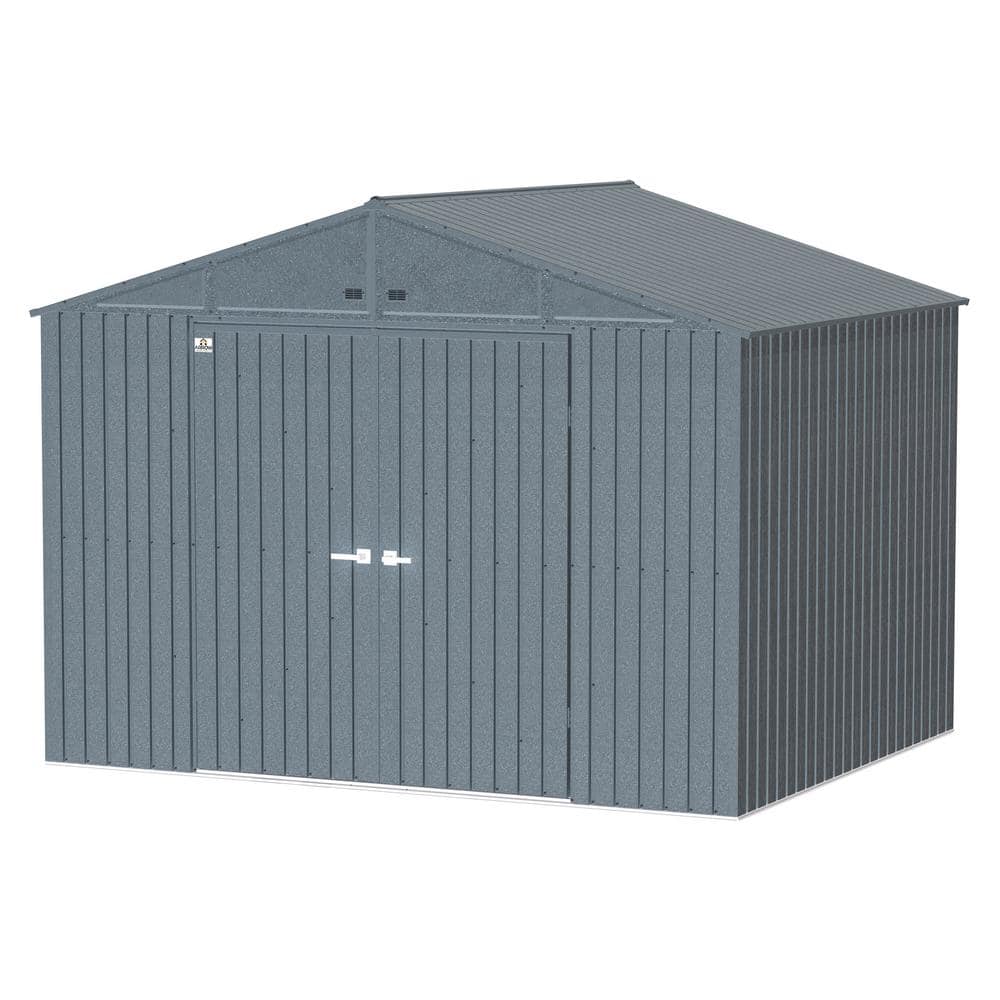 Elite 10' x 8' Anthracite Steel Storage Shed Kit
