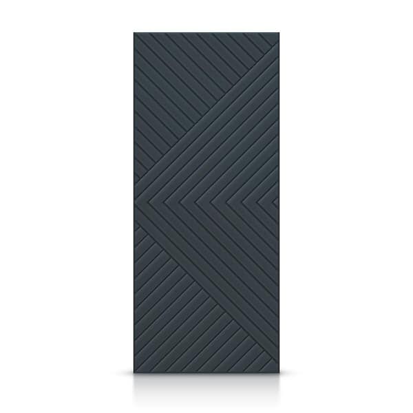 CALHOME 24 in. x 80 in. Hollow Core Charcoal Gray Stained Composite MDF Interior Door Slab