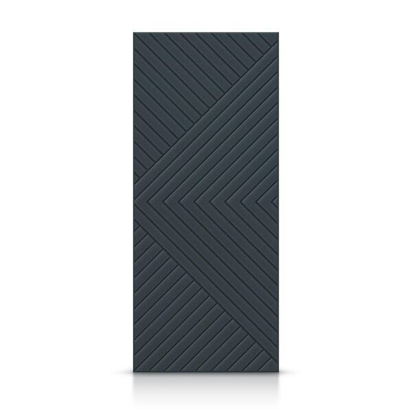 CALHOME 30 in. x 80 in. Hollow Core Charcoal Gray Stained Composite MDF Interior Door Slab
