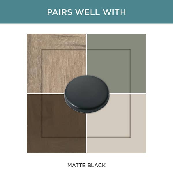 Liberty - Modern Wood 6-5/16 in. (160 mm) Modern Matte Black and Rustic Pine Cabinet Drawer Bar Pull