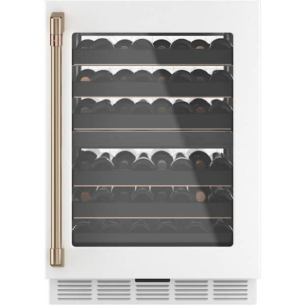 Cafe Smart 24 in. 46-Bottle Wine Beverage Cooler in Matte White