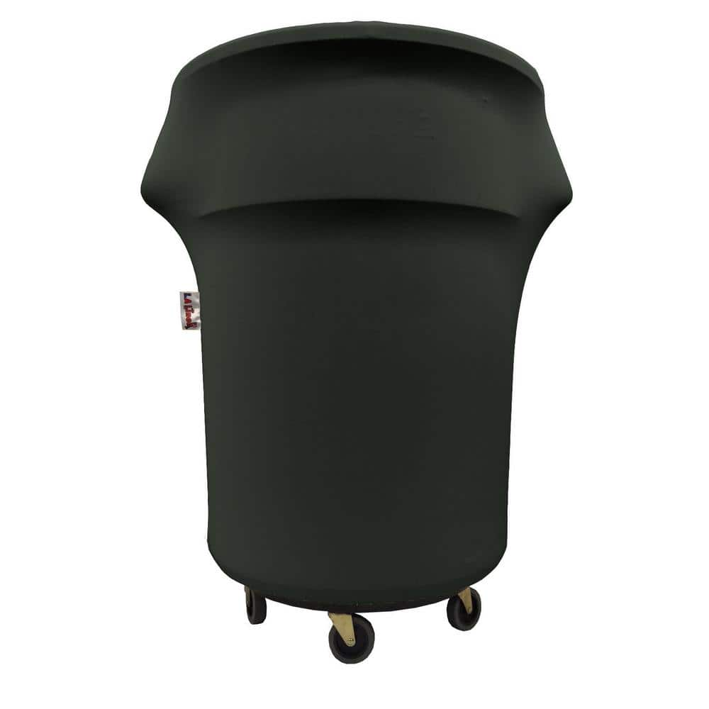 Spandex 7 Gallon Office Trash Can Cover in Black