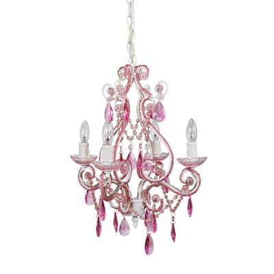 Pink Chandeliers Lighting The, Home Depot Mini Chandelier Shades