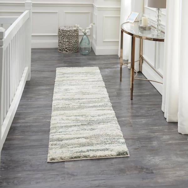 Keshan Willow Grey 2 ft. x 8 ft. Runner