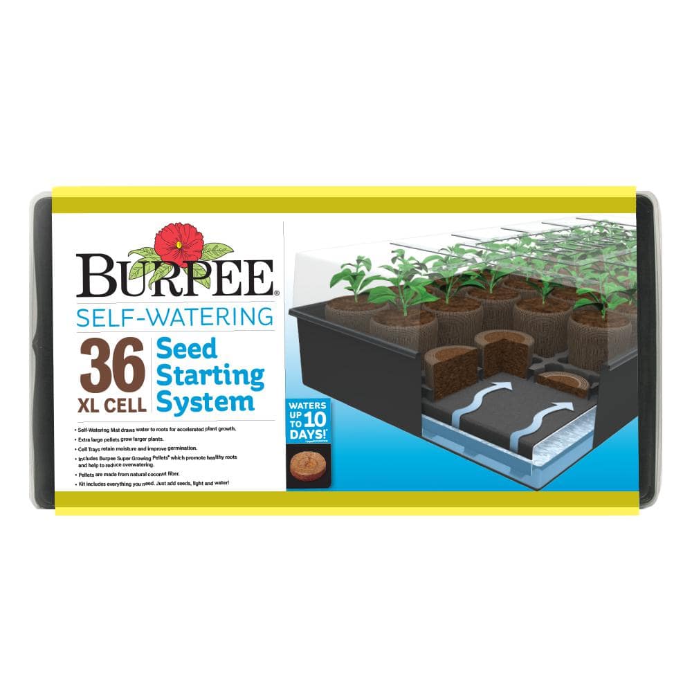 Fоur Paсk Black One Pack One Size Burpee 72 Cell Seed Starting Greenhouse Kit