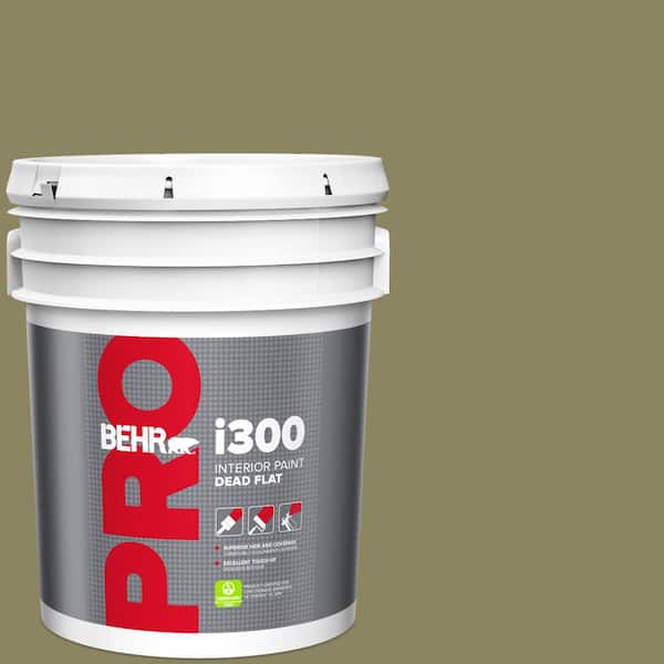 BEHR PRO 5 gal. #S350-5 Green Scene Dead Flat Interior Paint