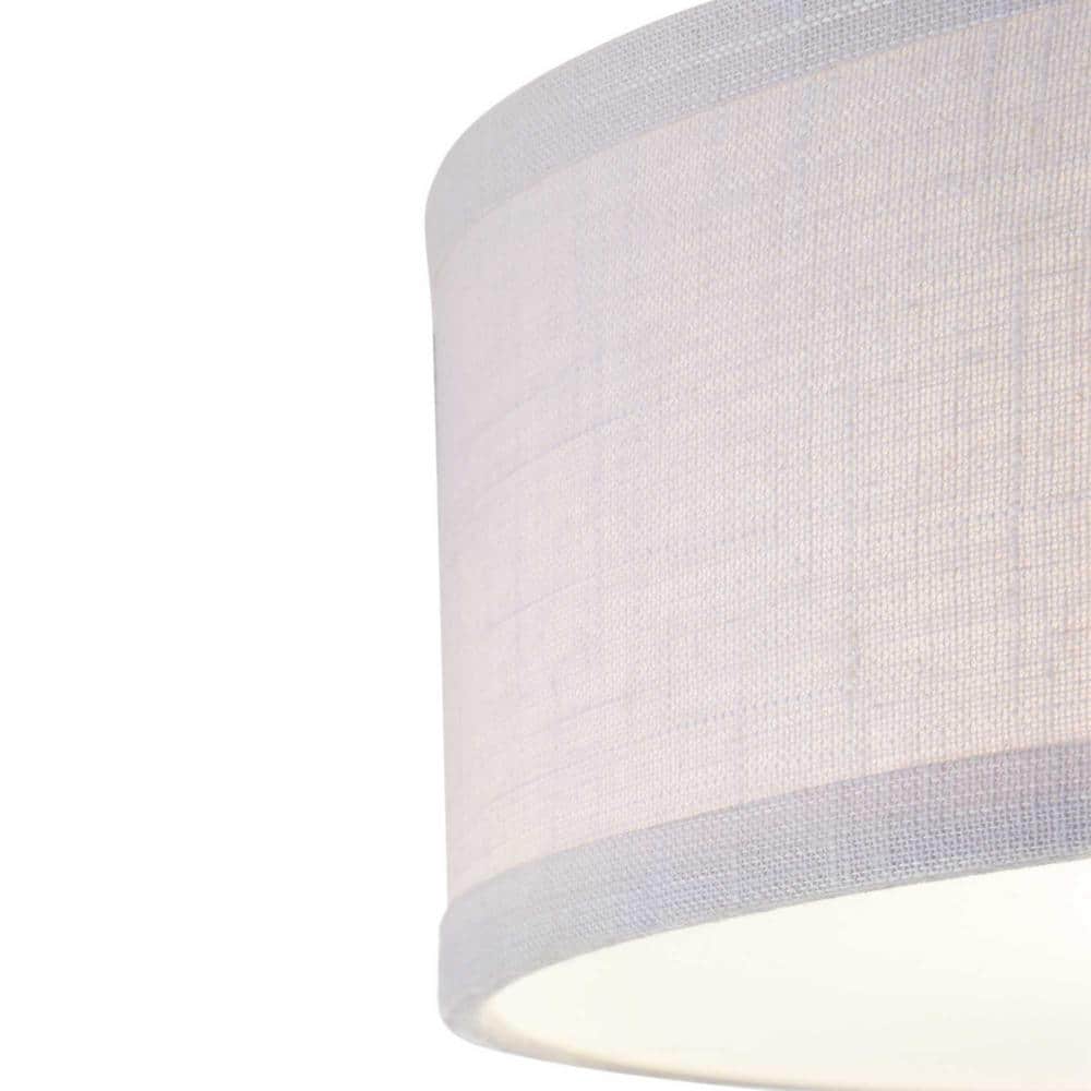 Inspire 13'' Graphite Finish Semi-Flush Light with Summer Linen Shade