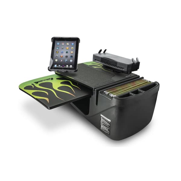 AutoExec GripMaster 02 Efficiency Auto Desk w/ Writing Surface & Supply  Organizer, Gray