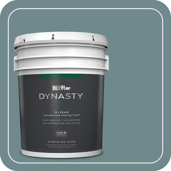BEHR DYNASTY 5 gal. #PPU13-06 Polaris Blue Semi-Gloss Enamel Exterior Stain-Blocking Paint & Primer