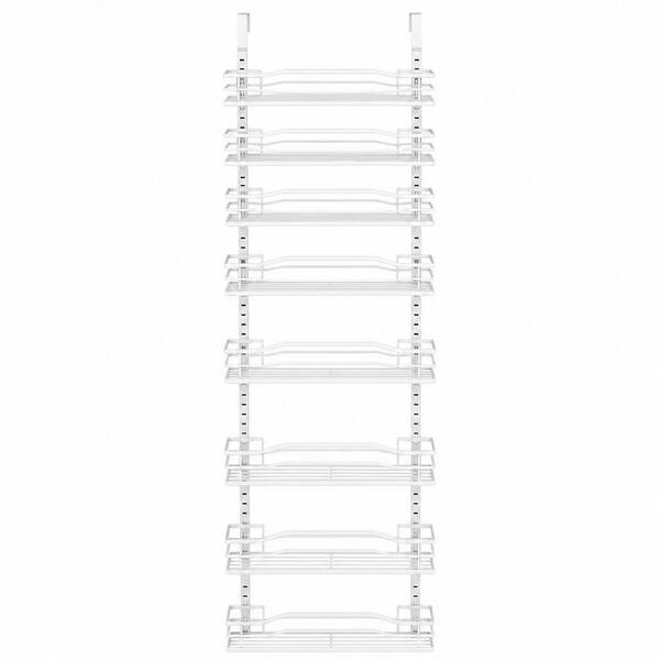 9-Tier White Over The Door Pantry Organizer, Metal Hanging Spice Rack, Pantry Organization and Storage