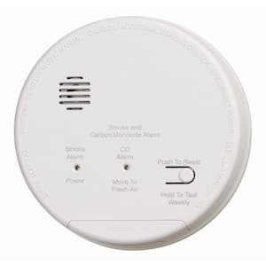 Hardwired Interconnected Photoelectric Smoke and CO Alarm with Dualink and Battery Backup