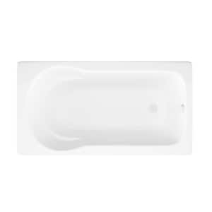 Zircon 5 ft. Acrylic Reversible Drain Rectangular Drop-in Non-Whirlpool Bathtub in White