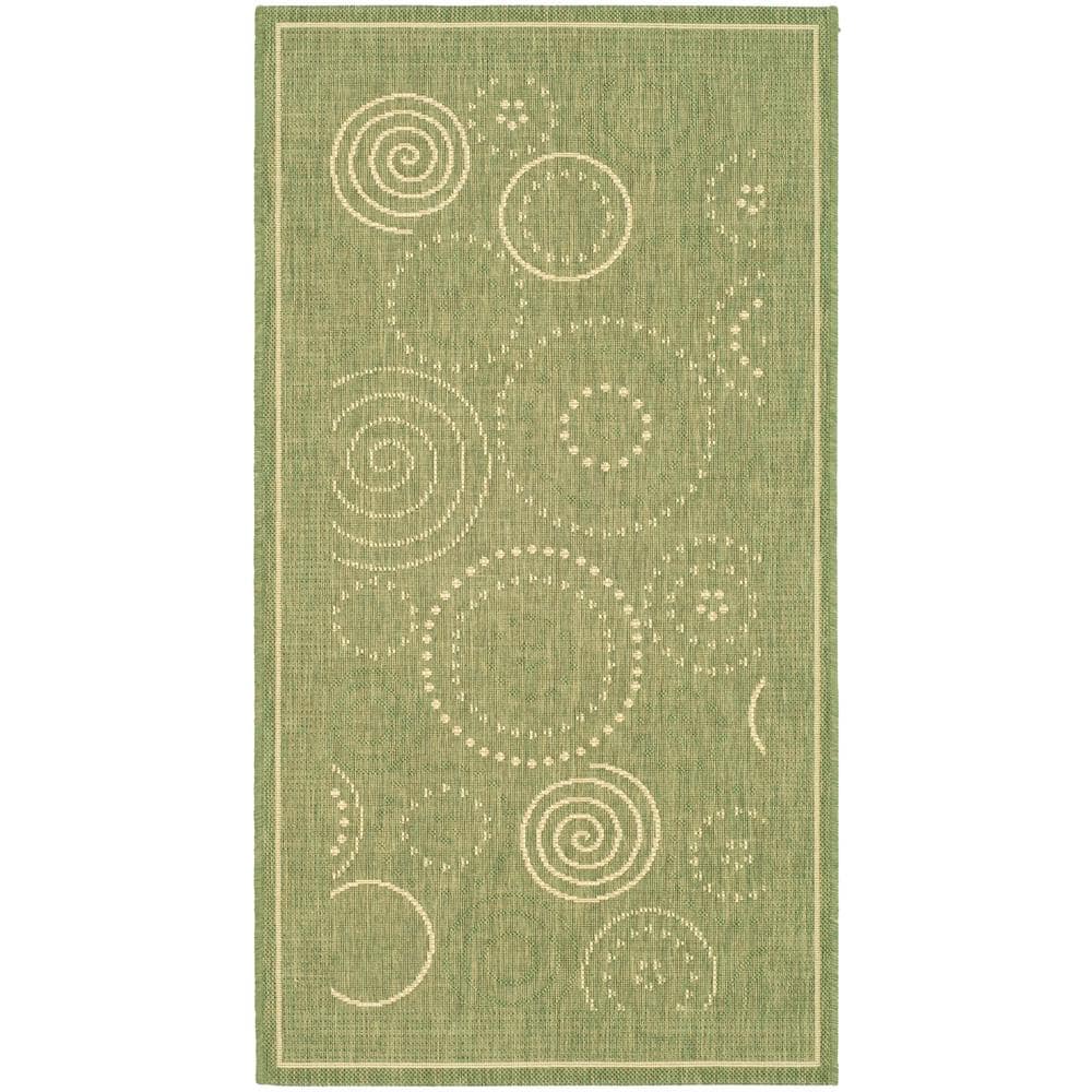 Courtyard Olive/Natural Doormat 3 ft. x 5 ft. Border Indoor/Outdoor Patio Area Rug price history on PriceWatchPro