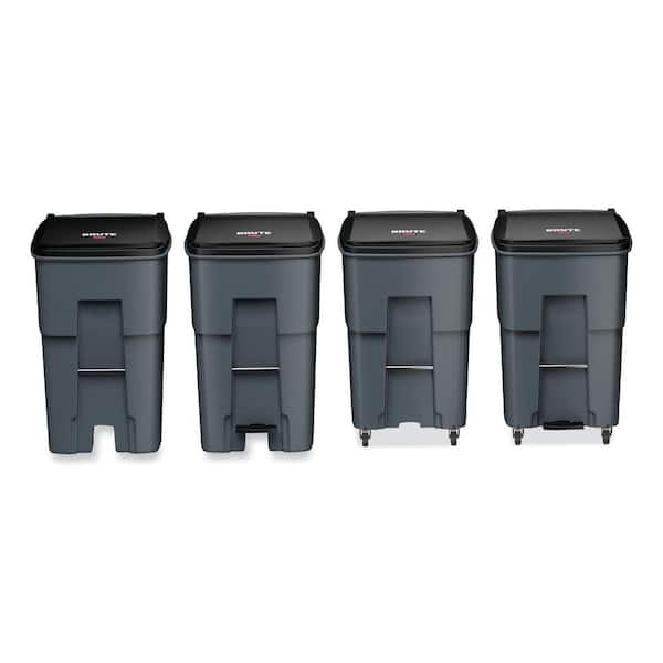 Rubbermaid Commercial Products Brute® 95 Gallons Plastic Manual Lift  Curbside Trash & Recycling Bin