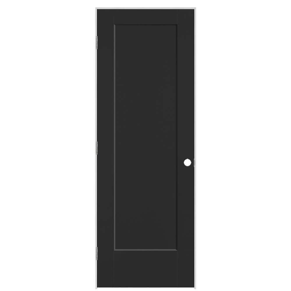 28 in. x 80 in. 1-Panel Lincoln Park Right-Hand Hollow Core Jet Black Molded Composite Single Prehung Interior Door price history on PriceWatchPro