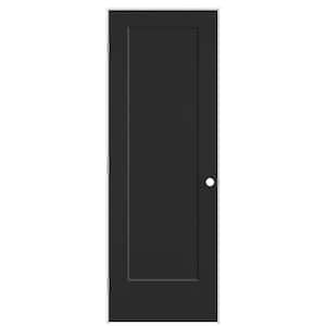 28 in. x 80 in. 1-Panel Lincoln Park Right-Hand Hollow Core Jet Black Molded Composite Single Prehung Interior Door