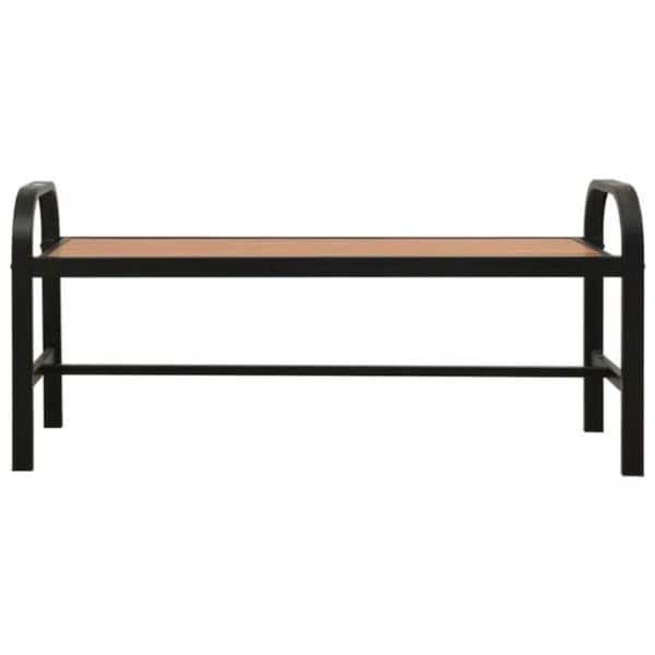 ITOPFOX Brown 49 in. Steel and WPC Outdoor Bench