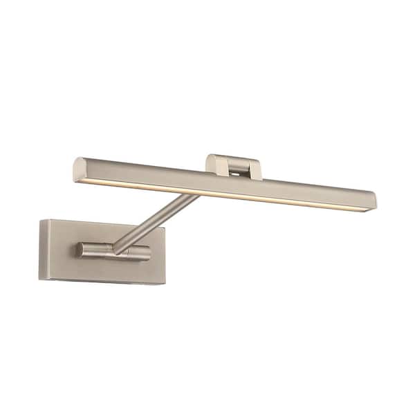 Reed 17 in. Brushed Nickel LED Adjustable Picture Light, 3000K