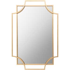 Anaya 36 in. H x 24 in. W Gold Framed Decorative Mirror