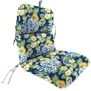 45 in. L x 22 in. W x 5 in. T Outdoor Chair Cushion in Binessa Lapis