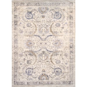 Fantasia Ivory/Beige 10 ft. x 14 ft. Abstract Area Rug