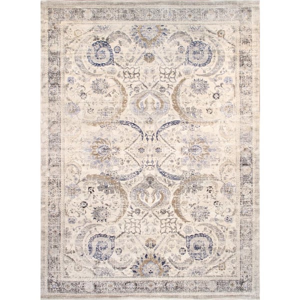 Pasargad Home Fantasia Ivory/Beige 10 ft. x 14 ft. Abstract Area Rug