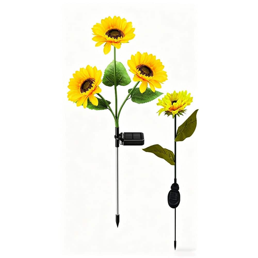 Sunflower Silk & Aluminum Solar Garden Lights, 6-Pack with 18 Lights Waterproof Solar Outdoor Lights Auto ON/Off price history on PriceWatchPro