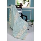 Soft Aztec 50 in. x 60 in. Sky Blue Decorative Throw Blanket
