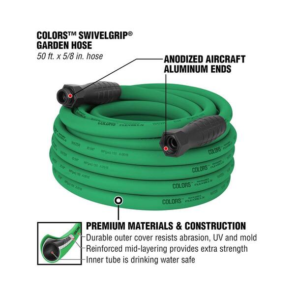 Reviews for Flexzilla Colors Series 5/8 in. x 50 ft. Garden Hose