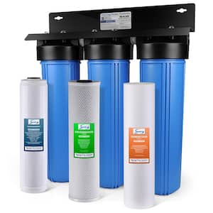 3-Stage Whole House Water Filtration System with Sediment, Carbon and Lead Reducing Whole House Water Filters