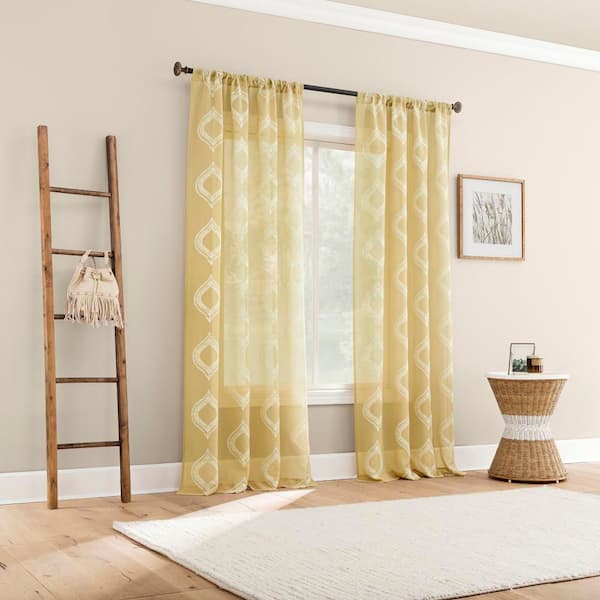 Sun Zero Ravenna Embroidered Medallion Taupe Polyester 50 in. W x