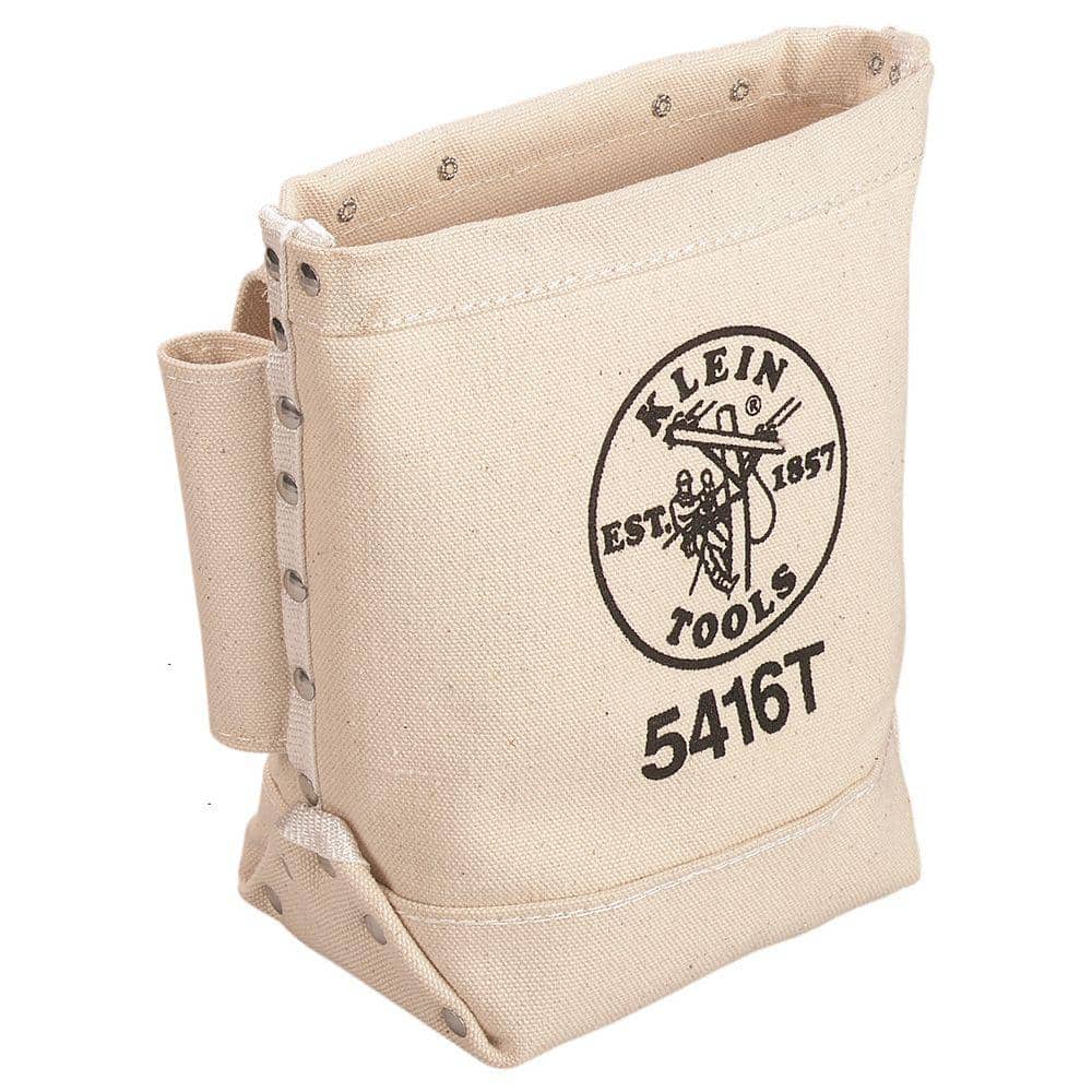 Klein Tools 5416T No. 4 Canvas 5 x 10 x 9 in. Bull Pin and Bolt Pouch with Tunnel Connection