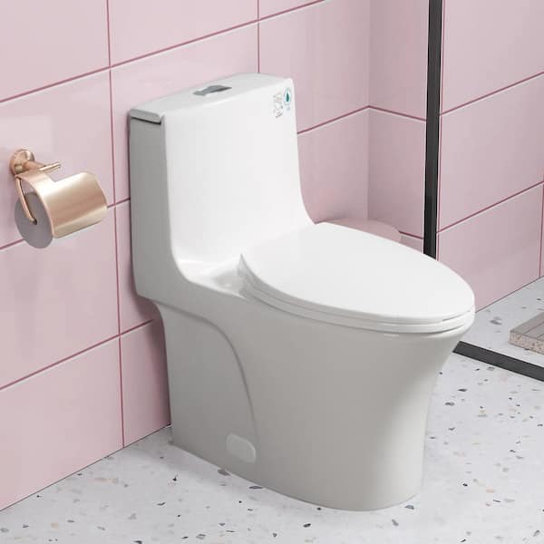 cadeninc 15-1/8 in. 1.1/1.6 GPF Dual Flush 1-Piece Elongated