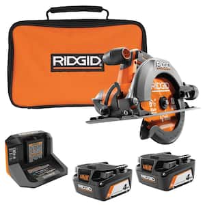 18V Cordless 6-1/2 in. Circular Saw with (2) 4.0 Ah Batteries, 18V Charger, and Bag