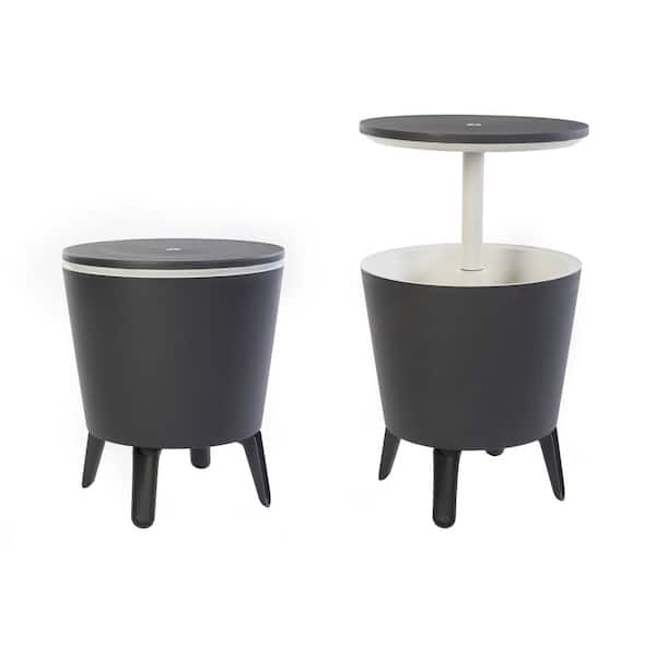 luft hoppe Flyselskaber Keter Cool Bar Gray Resin Outdoor Accent Table and Cooler in One 233628 -  The Home Depot