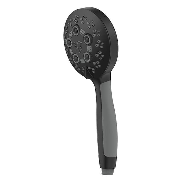 Speakman Rio 5-Spray Patterns with 2.5 GPM 4.5 in. Wall Mount Handheld Shower Head in Matte Black