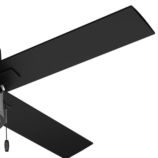 Hunter - Beck 52 in. LED Indoor Matte Black Ceiling Fan with Light Kit