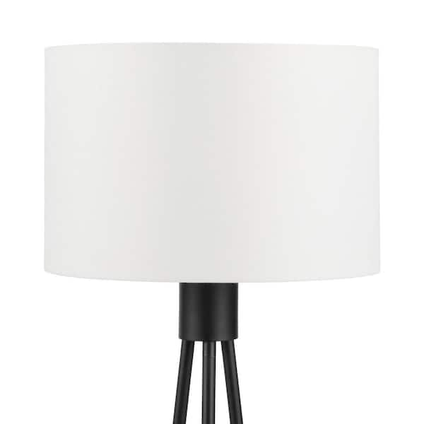 Hampton bay black on sale led floor lamp