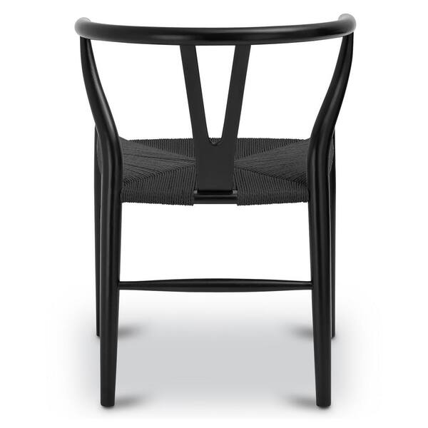 Poly and bark weave chair in black discount