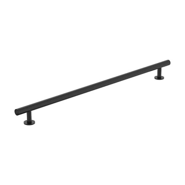 Amerock Radius 12-5/8 in. (320mm) Modern Matte Black Bar Cabinet Pull