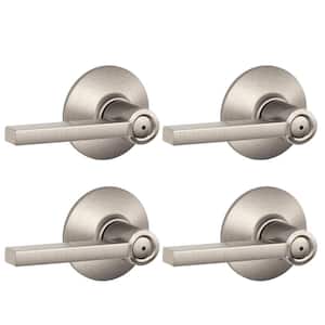 Callington Bright Brass Passage Hall/Closet Door Handle with Brookshire Trim