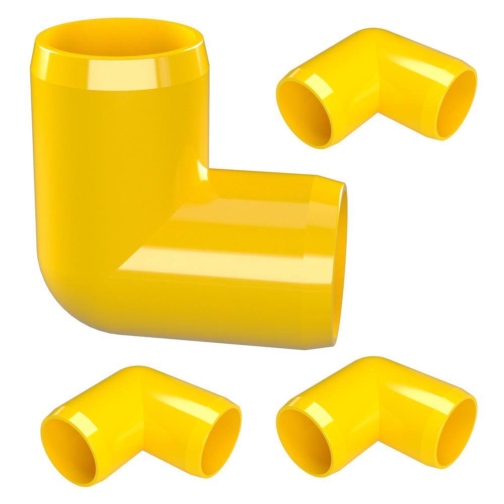 1-1/4 in. Furniture Grade PVC 90-Degree Elbow in Yellow (4-Pack) price history on PriceWatchPro